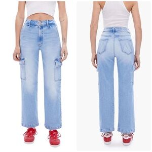 MOTHER The Straight Up Rambler Cargo Jeans in Bad Romance Womens 25